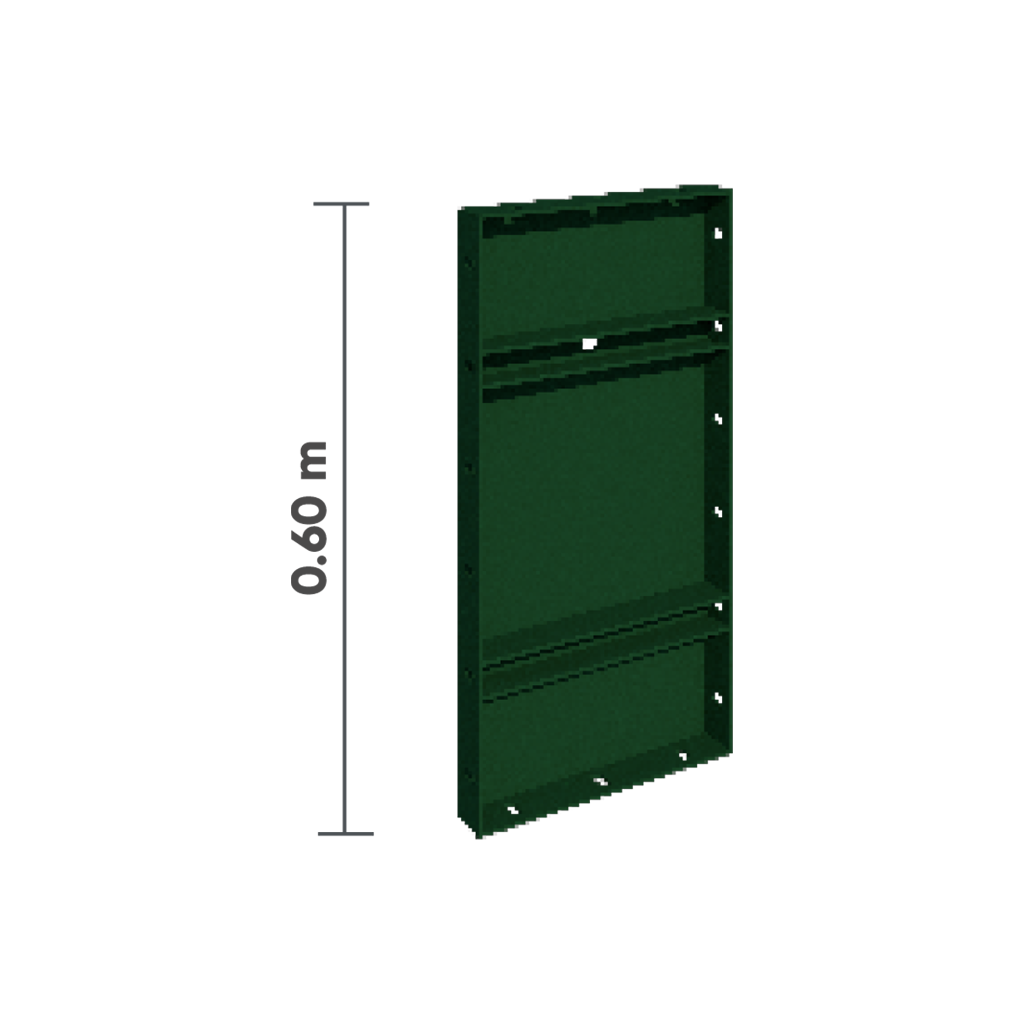 PANEL METÁLICO 0.60 M X 0.25 M